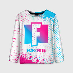 Лонгслив детский Fortnite neon gradient style, цвет: 3D-принт