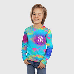 Лонгслив детский New York Yankees - baseball team - logo, цвет: 3D-принт — фото 2