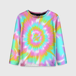 Лонгслив детский Tie-Dye кислотный в стиле барби, цвет: 3D-принт