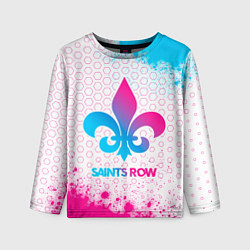 Детский лонгслив Saints Row neon gradient style