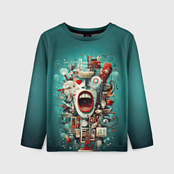 Лонгслив детский Абстракционный крик, цвет: 3D-принт