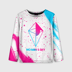 Детский лонгслив No Mans Sky neon gradient style