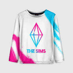 Детский лонгслив The Sims neon gradient style