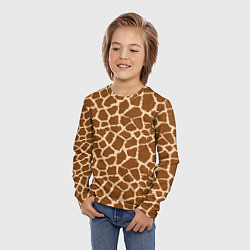 Лонгслив детский Кожа жирафа - giraffe, цвет: 3D-принт — фото 2