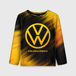 Детский лонгслив Volkswagen - gold gradient