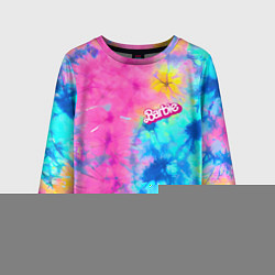 Детский лонгслив Barbie - floral pattern - tie-dye
