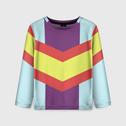 Лонгслив детский Винтажный цвет 60 годов, цвет: 3D-принт