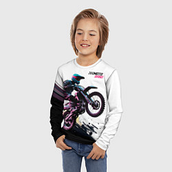 Лонгслив детский Moto band, цвет: 3D-принт — фото 2