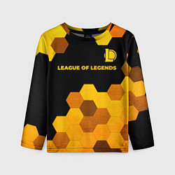 Детский лонгслив League of Legends - gold gradient: символ сверху