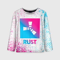 Детский лонгслив Rust neon gradient style