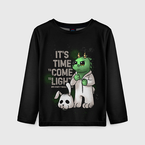 Детский лонгслив Время пришло - 2024 / 3D-принт – фото 1