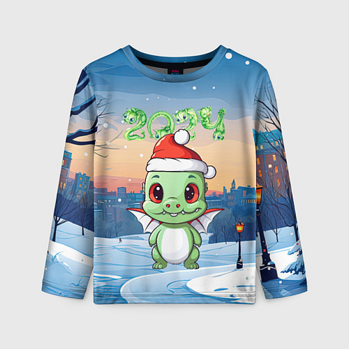 Детский лонгслив Год дракона 2024 / 3D-принт – фото 1