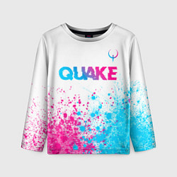 Лонгслив детский Quake neon gradient style посередине, цвет: 3D-принт
