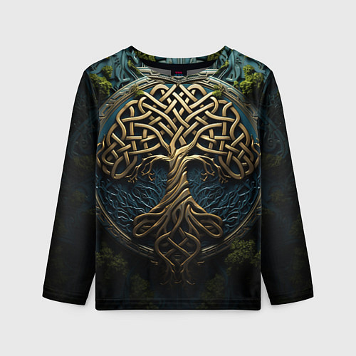 Детский лонгслив Кельты: древо жизни / 3D-принт – фото 1