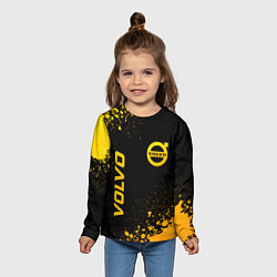 Лонгслив детский Volvo - gold gradient вертикально, цвет: 3D-принт — фото 2