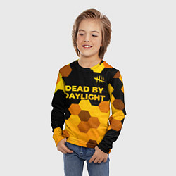 Лонгслив детский Dead by Daylight - gold gradient посередине, цвет: 3D-принт — фото 2