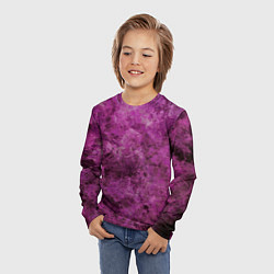 Лонгслив детский Абстракция - гранат умбалит, цвет: 3D-принт — фото 2