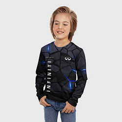 Лонгслив детский Infiniti - плиты с эффектом свечения, цвет: 3D-принт — фото 2