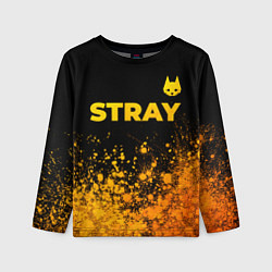 Детский лонгслив Stray - gold gradient посередине