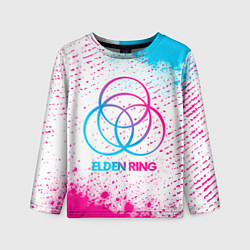 Детский лонгслив Elden Ring neon gradient style