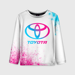 Детский лонгслив Toyota neon gradient style