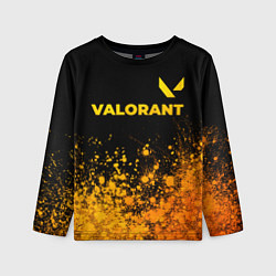 Детский лонгслив Valorant - gold gradient посередине