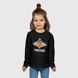 Лонгслив детский Армия России герб, цвет: 3D-принт — фото 2