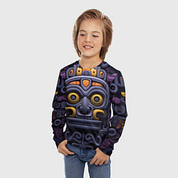 Лонгслив детский Орнамент в стиле ацтеков, цвет: 3D-принт — фото 2