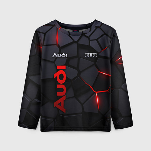 Детский лонгслив Audi - плиты с эффектом свечения / 3D-принт – фото 1