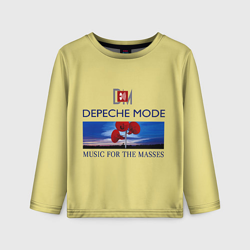 Детский лонгслив Depeche Mode - Music For The Masses title / 3D-принт – фото 1