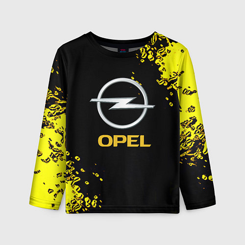 Детский лонгслив Opel желтые краски / 3D-принт – фото 1