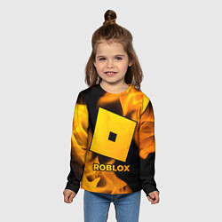 Лонгслив детский Roblox - gold gradient, цвет: 3D-принт — фото 2