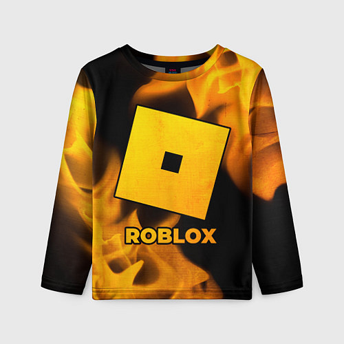 Детский лонгслив Roblox - gold gradient / 3D-принт – фото 1