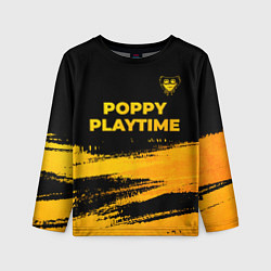 Детский лонгслив Poppy Playtime - gold gradient посередине