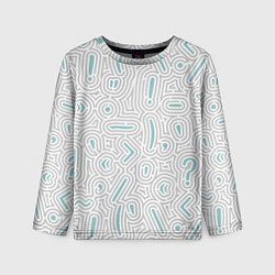 Детский лонгслив Паттерн филолога