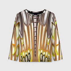 Лонгслив детский Абстрактный рисунок по мотивам крыла бабочки, цвет: 3D-принт