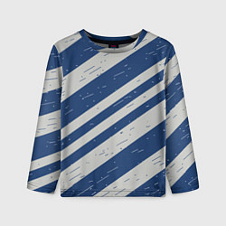 Детский лонгслив Сине-белый шик