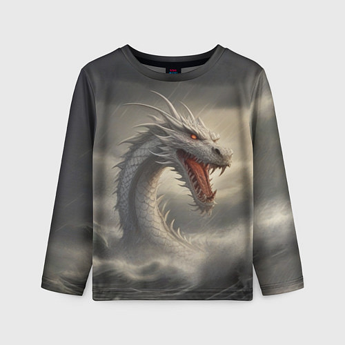 Детский лонгслив Дракон в воде / 3D-принт – фото 1