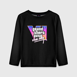 Лонгслив детский Gta 6 vice city logo, цвет: 3D-принт