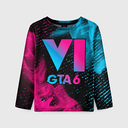 Детский лонгслив GTA 6 - neon gradient