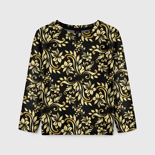 Детский лонгслив Gold khokhloma / 3D-принт – фото 1