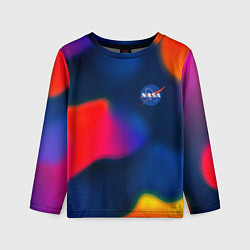 Лонгслив детский Nasa gradient sportcolor, цвет: 3D-принт