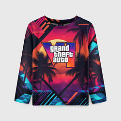 Детский лонгслив GTA 6 аbstract logo