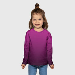 Лонгслив детский Вишневый и черный градиент, цвет: 3D-принт — фото 2