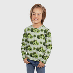 Лонгслив детский Киви из треугольников, цвет: 3D-принт — фото 2