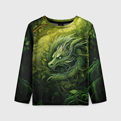 Лонгслив детский Зеленый лесной дракон 2024, цвет: 3D-принт