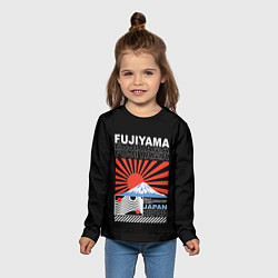Лонгслив детский Гора Фудзи, цвет: 3D-принт — фото 2