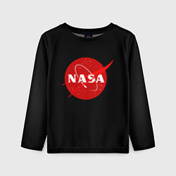 Детский лонгслив NASA redlogo space usa