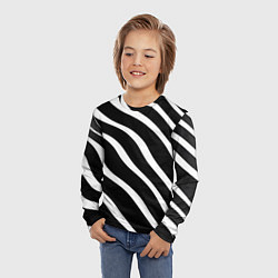 Лонгслив детский Зебра полосы, цвет: 3D-принт — фото 2