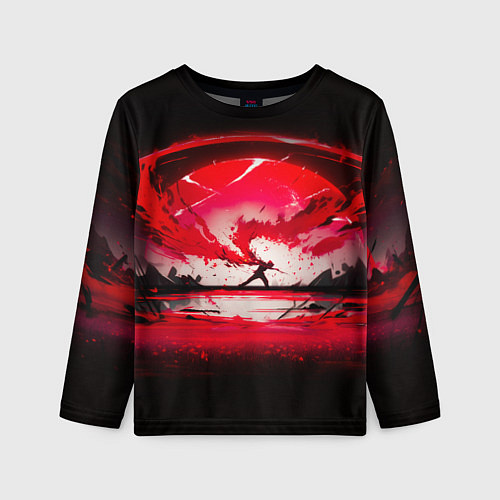 Детский лонгслив Танец в последних лучах солнца / 3D-принт – фото 1